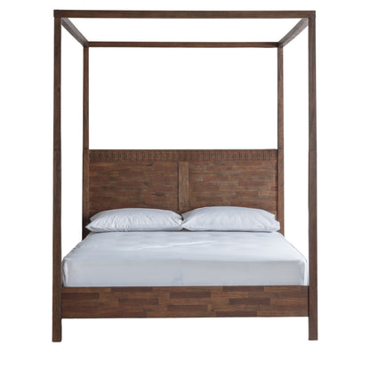Boho Retreat 4 Poster Bed 5′ King – Brown Mango – 140mm under-bed clearance