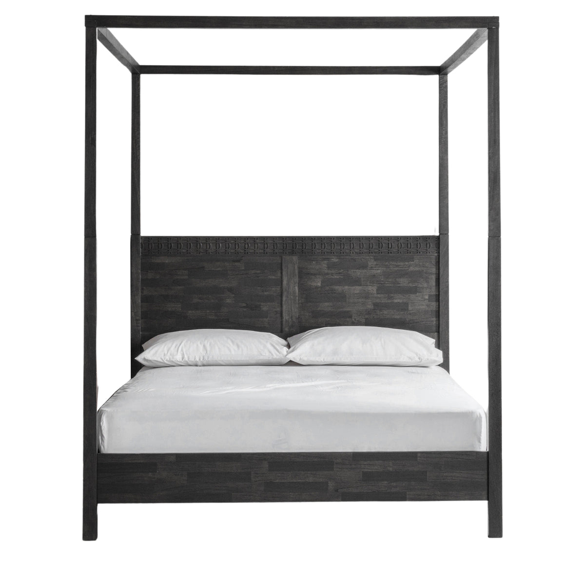 Boho Boutique 4 Poster Bed 6′ Super King – Black Mango – 140mm under-bed clearance