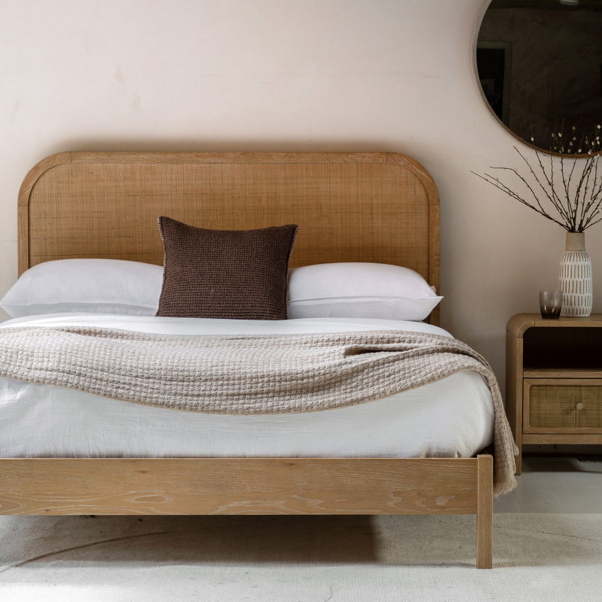 Bibury Bed 4′6″ Double – Natural MDF – 150mm under-bed clearance (view 5)