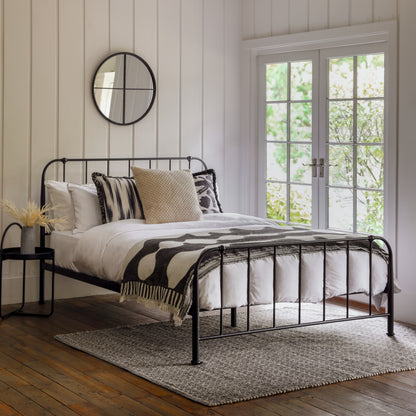 Loughton Bedstead Black – Black Mild Steel – 275mm under-bed clearance (view 2)