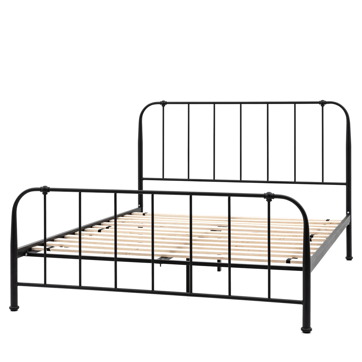 Loughton Bedstead Black – Black Mild Steel – 275mm under-bed clearance (view 5)