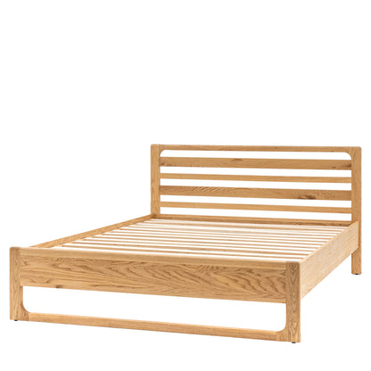 Craft Bed Natural 4′6″ Double – Natural Oak – 150mm under-bed clearance (view 5)