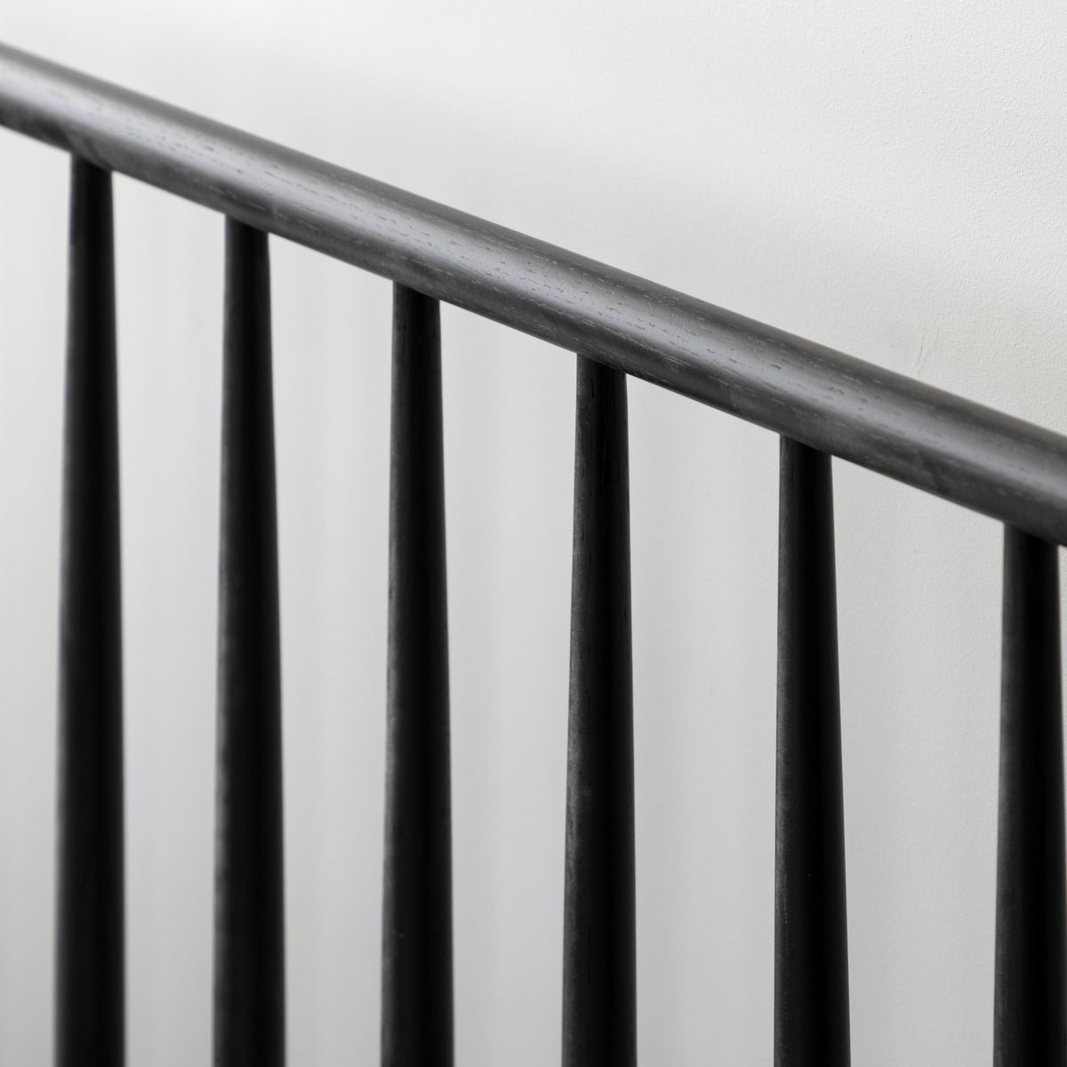 Wycombe Spindle Bed Black 4′6″ Double – Black Oak – 180mm under-bed clearance (view 4)