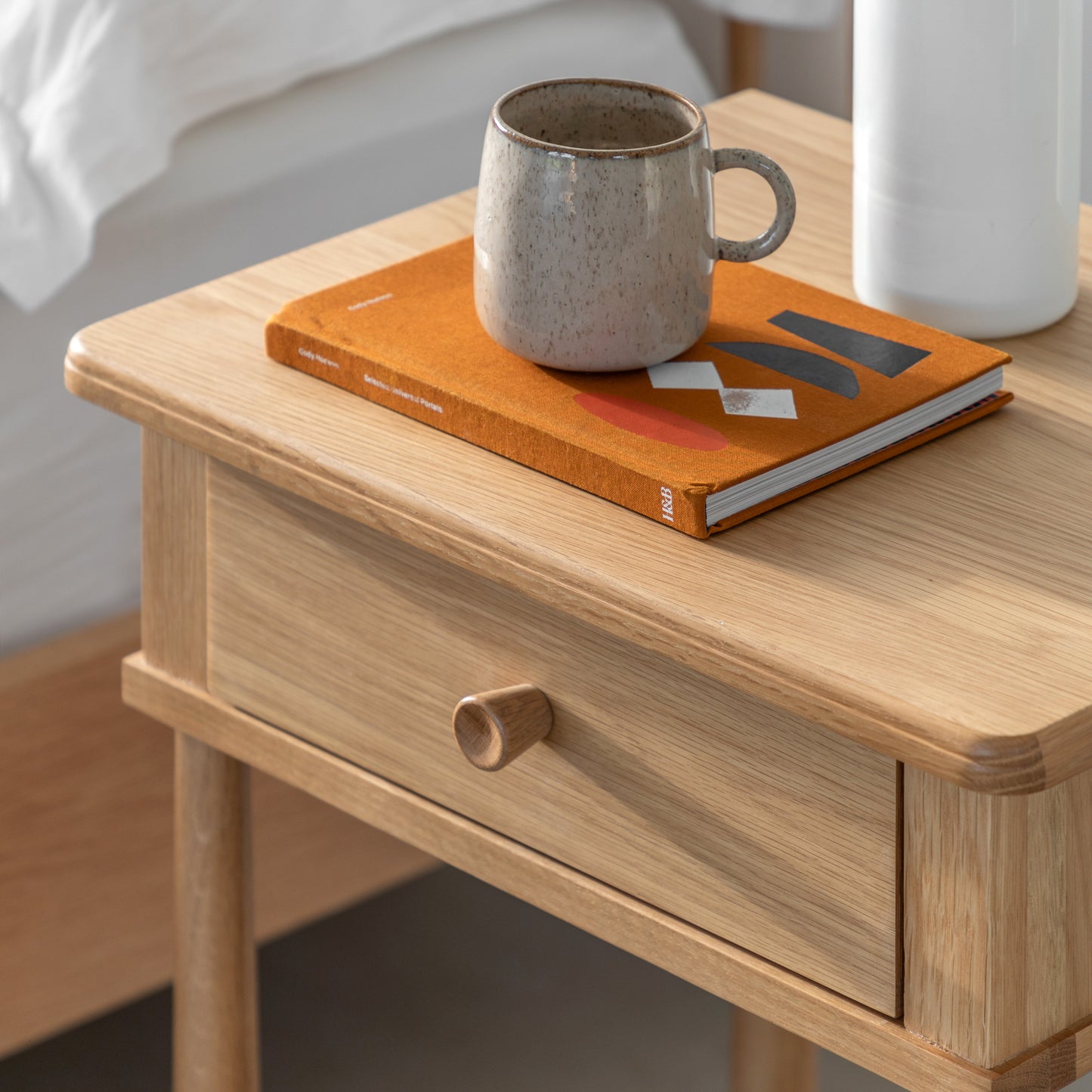 Wycombe 1 Drawer Bedside – Light Wood