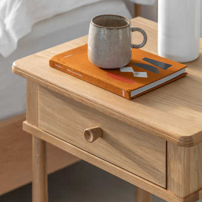 Wycombe 1 Drawer Bedside – Light Wood