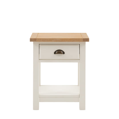 Eton 1 Drawer Bedside White – White
