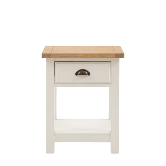 Eton 1 Drawer Bedside White – White