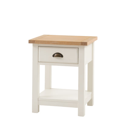 Eton 1 Drawer Bedside White – White