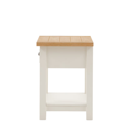 Eton 1 Drawer Bedside White – White