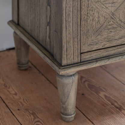 Rustique 2 Drawer Bedside Table – Natural Mindy Ash – 2 Drawers (view 4)