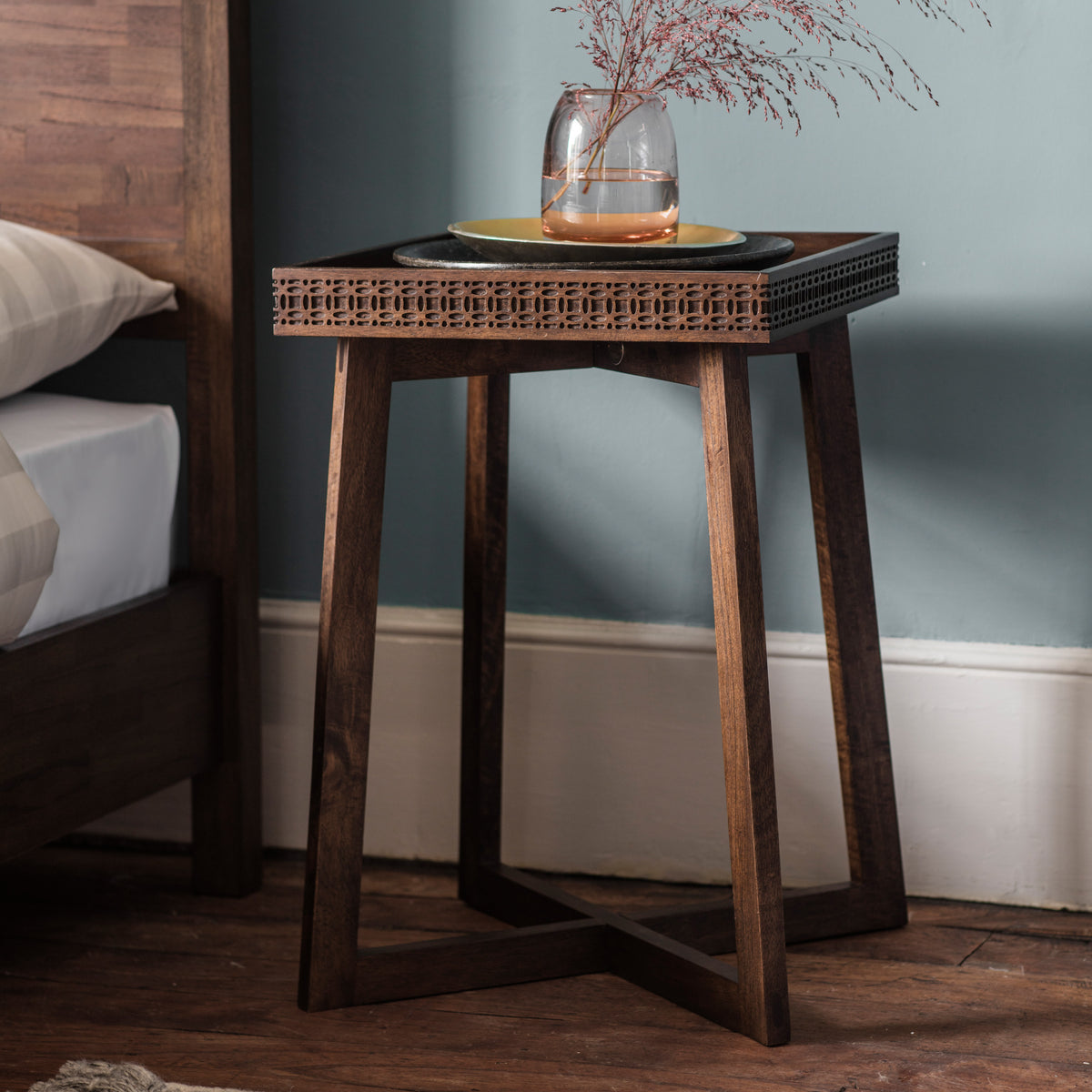 Boho Retreat Bedside Table – Brown Mango – Bedside Table (view 2)