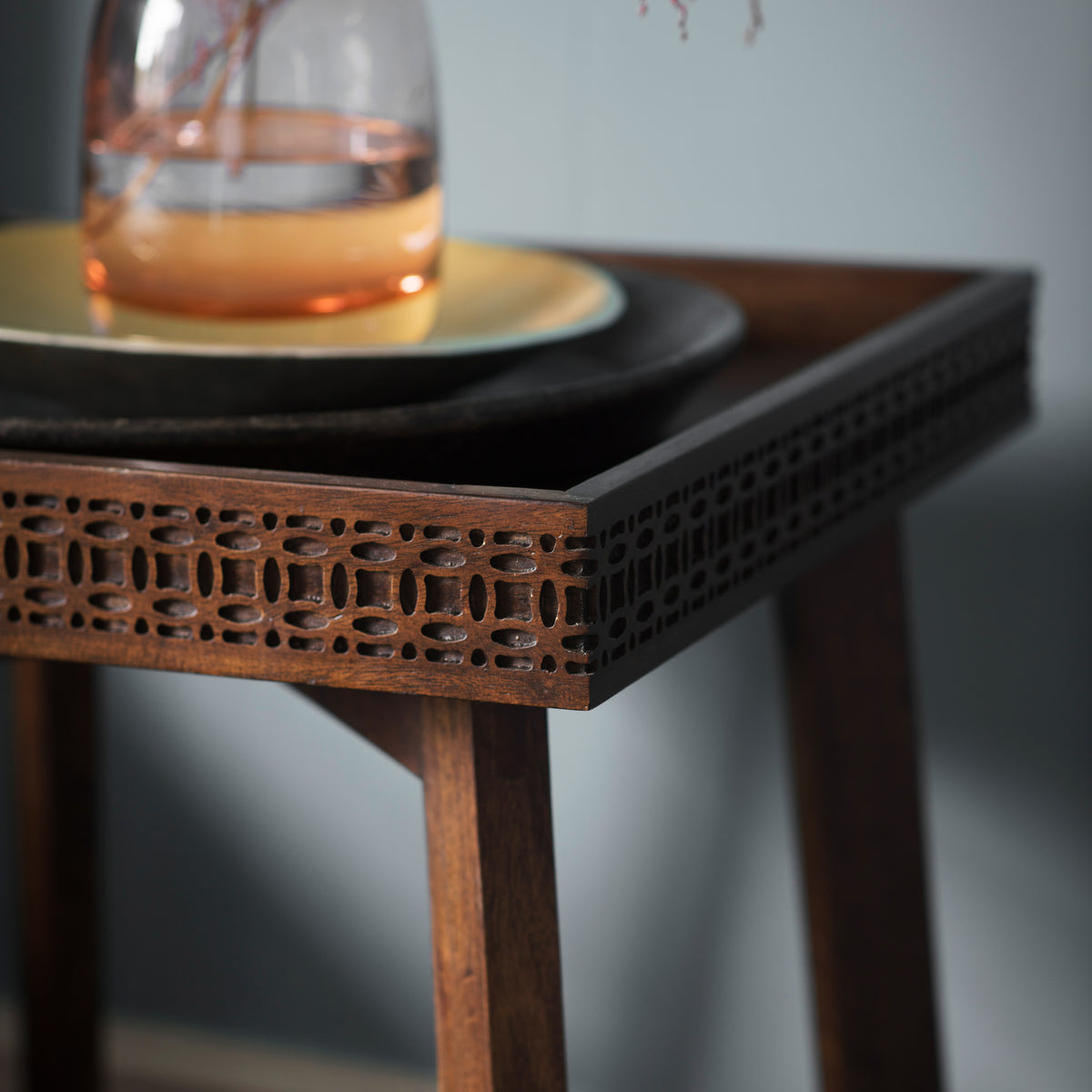 Boho Retreat Bedside Table – Brown Mango – Bedside Table (view 3)