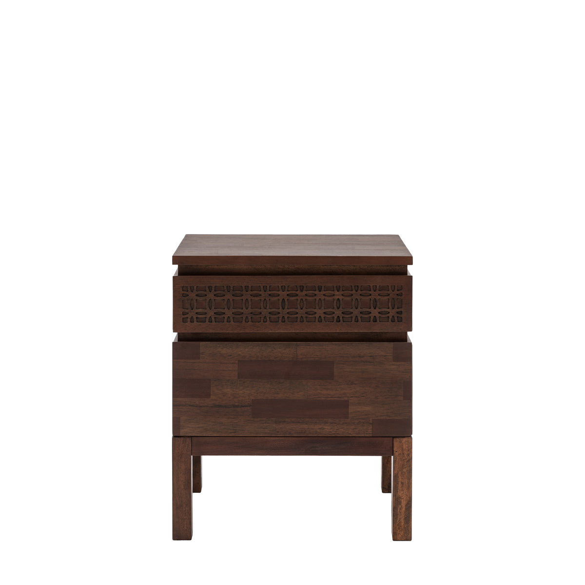 Boho Retreat Bedside 2 Drawer Chest – Brown Mango – 2 Drawers