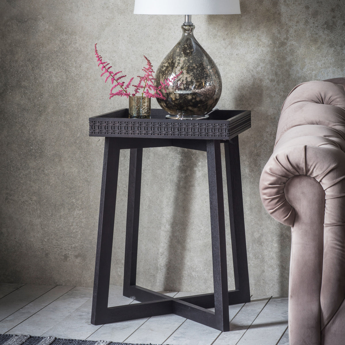 Boho Boutique Bedside Table – Black Mango – Bedside Table (view 2)