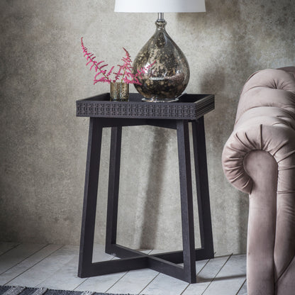 Boho Boutique Bedside Table – Black Mango – Bedside Table (view 2)