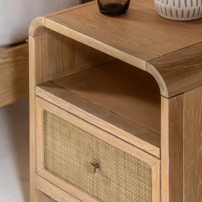 Bibury 1 Drawer Bedside – Natural Oak – 1 Drawer (view 3)
