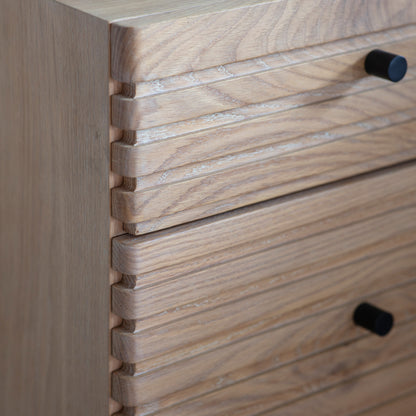 Okayama 2 Drawer Bedside – Natural Oak – 2 Drawers (view 3)