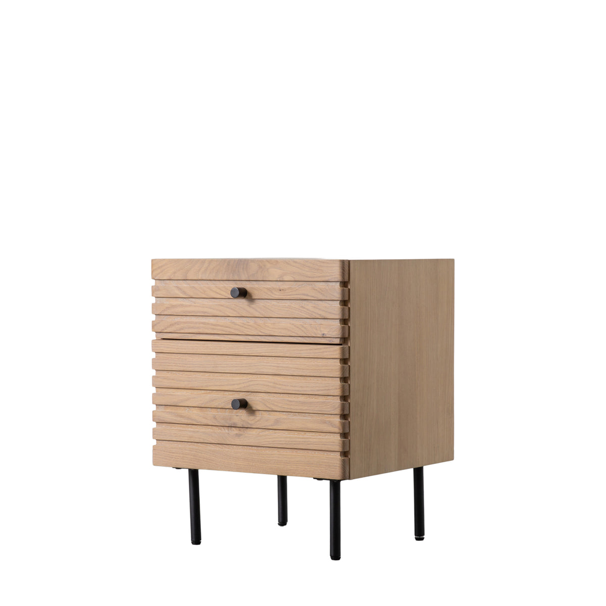 Okayama 2 Drawer Bedside – Natural Oak – 2 Drawers (view 4)