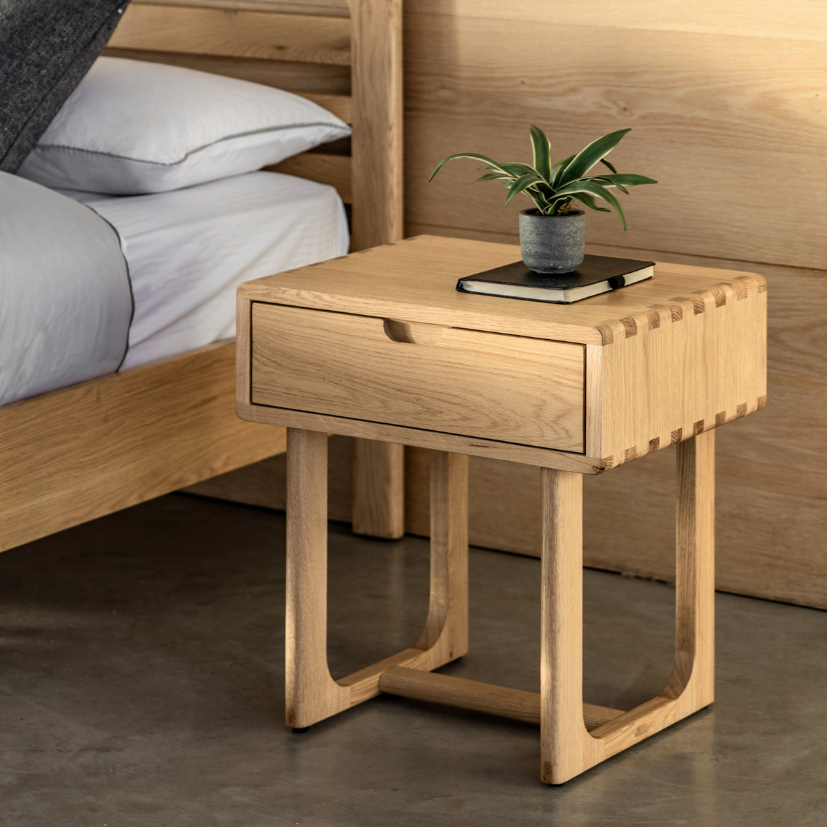 Craft 1 Drawer Bedside Natural – Natural Oak – 1 Drawer (view 2)