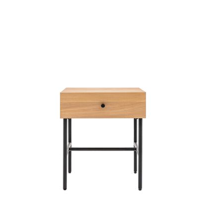 Ashdown 1 Drawer Bedside Natural – Natural MDF Melamine – 1 Drawer