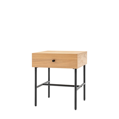 Ashdown 1 Drawer Bedside Natural – Natural MDF Melamine – 1 Drawer (view 5)