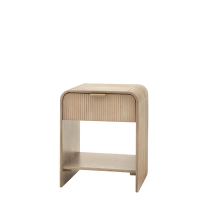 Colonna 1 Drawer Bedside Large – Grey Mango Wood – 1 Drawer / 1 Shelf (view 6)