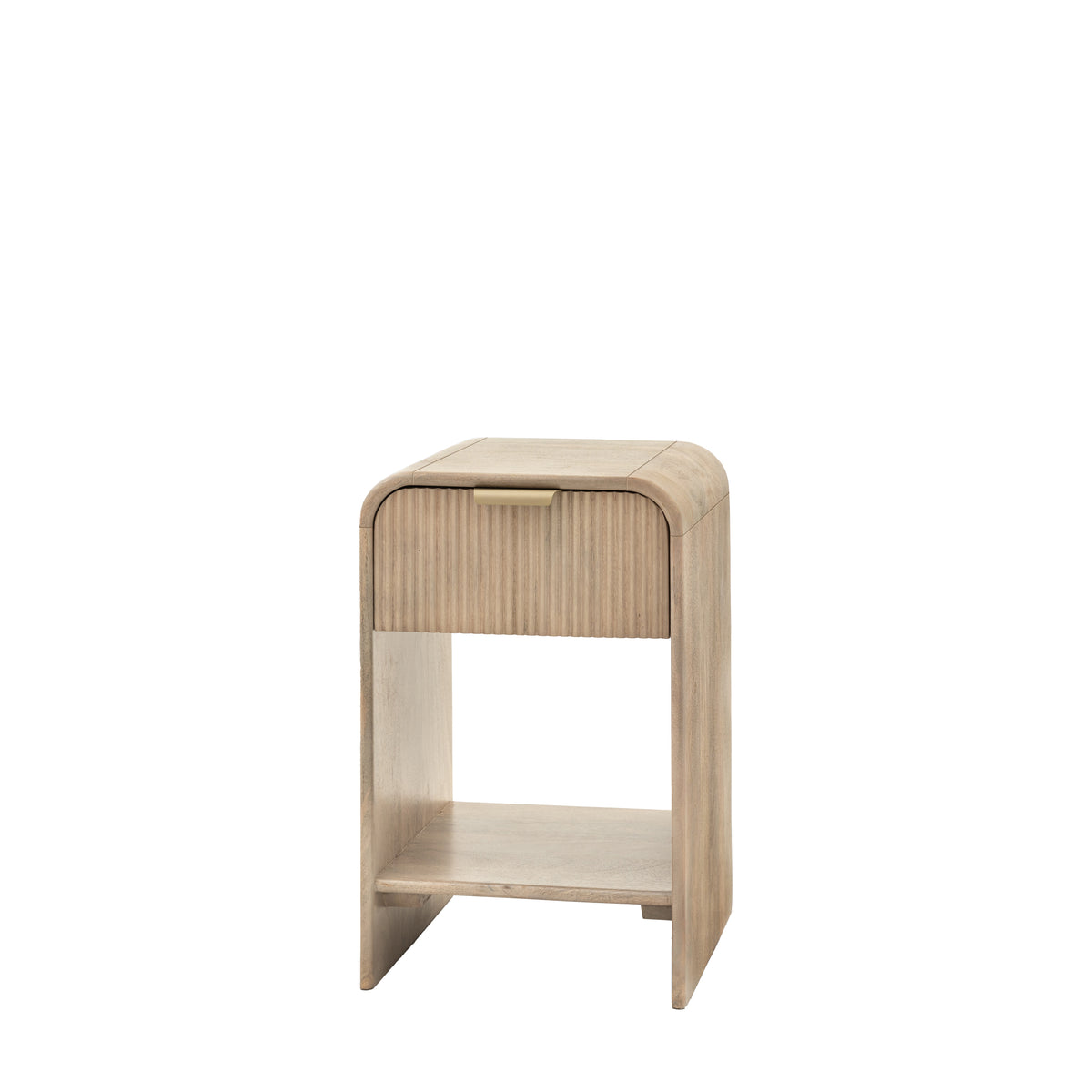 Colonna 1 Drawer Bedside Small – Grey Mango Wood – 1 Drawer / 1 Shelf (view 5)