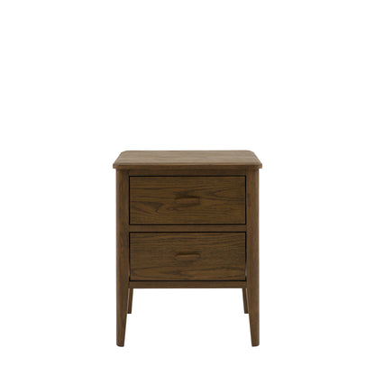 Camden 2 Drawer Bedside Walnut – Brown MDF – 2 Drawers