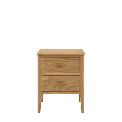 Camden 2 Drawer Bedside Natural – Natural MDF – 2 Drawers