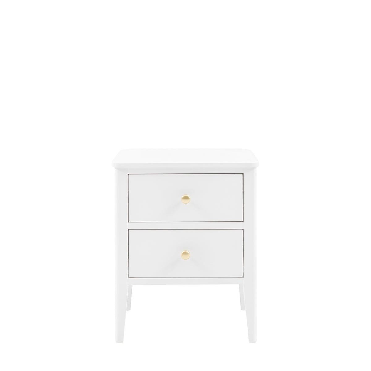 Acton 2 Drawer Bedside White – White MDF – 2 Drawers