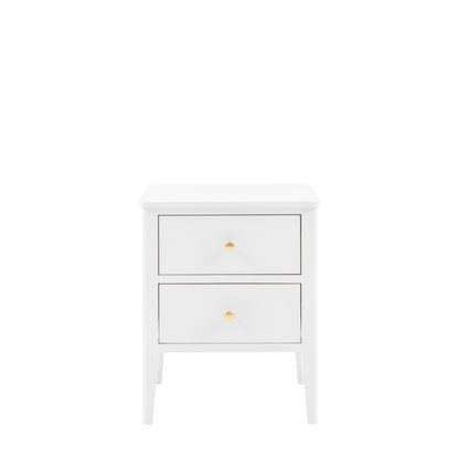 Acton 2 Drawer Bedside White – White MDF – 2 Drawers