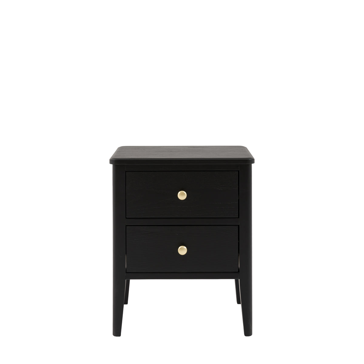 Acton 2 Drawer Bedside Black – Black MDF – 2 Drawers