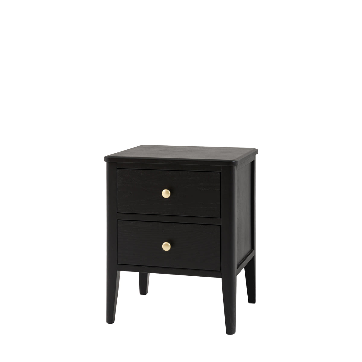 Acton 2 Drawer Bedside Black – Black MDF – 2 Drawers (view 5)