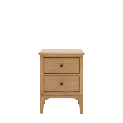 Malvern 2 Drawer Bedside – Light Wood Oak – 2 Drawers