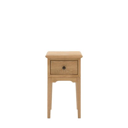 Malvern 1 Drawer Bedside – Light Wood Oak – 1 Drawer
