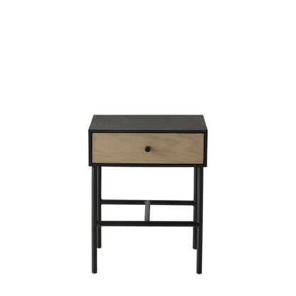 Carbury 1 Drawer Bedside Table – Light Wood MDF – 1 Drawer