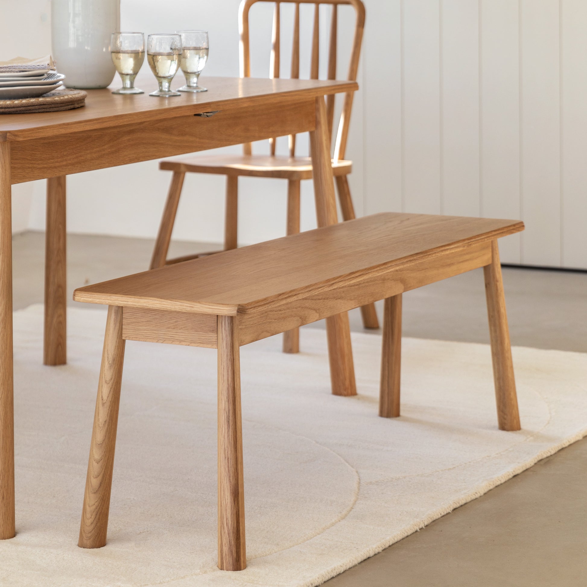 Wycombe Dining Bench – Light Wood