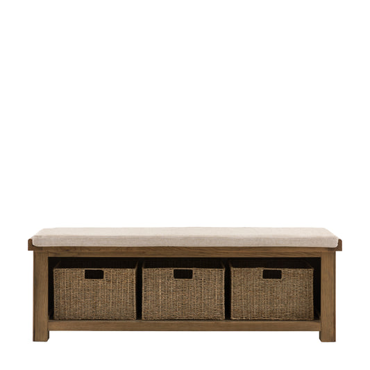 Hardwick Hall Bench 1480x380x500mm – Light Wood