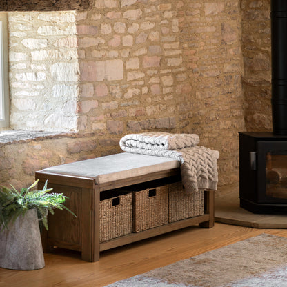 Hardwick Hall Bench 1480x380x500mm – Light Wood