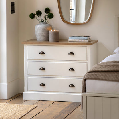 Eton 3 Drawer Chest White – White