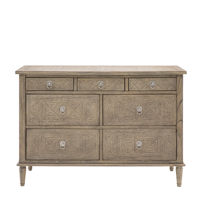 Rustique 7 Drawer Chest – Natural Mindy Ash – 7 Drawers