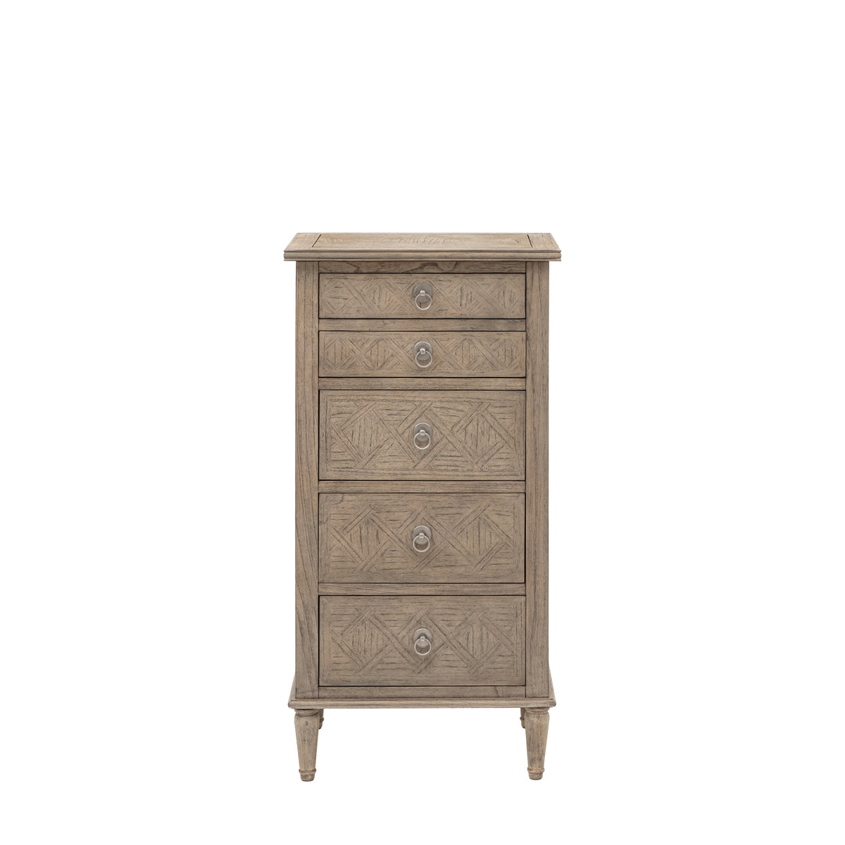 Rustique 5 Drawer Lingerie Chest – Natural Mindy Ash – 5 Drawers
