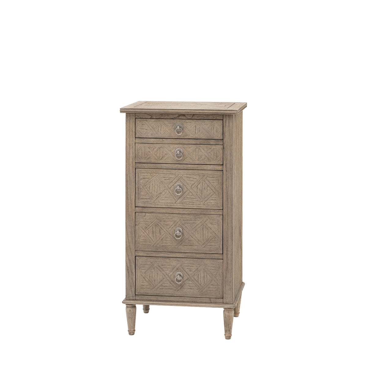 Rustique 5 Drawer Lingerie Chest – Natural Mindy Ash – 5 Drawers (view 6)