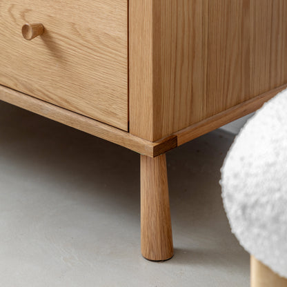 Wycombe 5 Drawer Chest – Light Wood MDF – 5 Drawers (view 4)