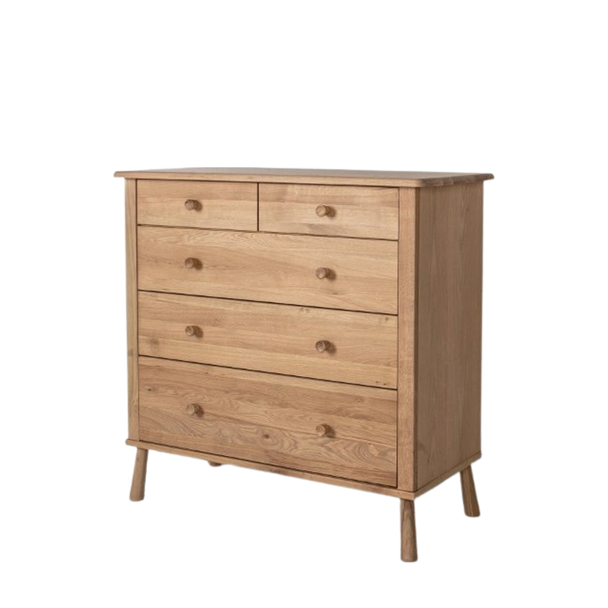 Wycombe 5 Drawer Chest – Light Wood MDF – 5 Drawers (view 5)