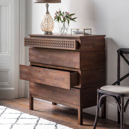 Boho Retreat 4 Drawer Chest – Brown Mango – 4 Drawers (view 5)