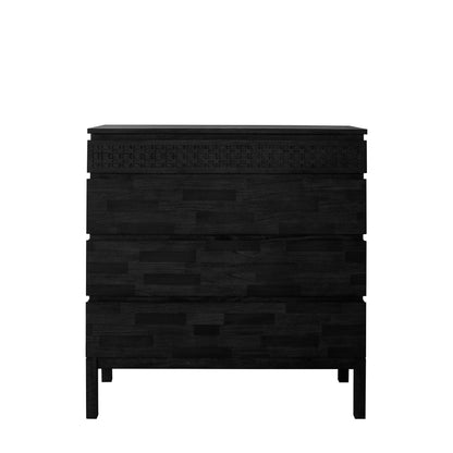 Boho Boutique 4 Drawer Chest – Black Mango – 4 Drawers
