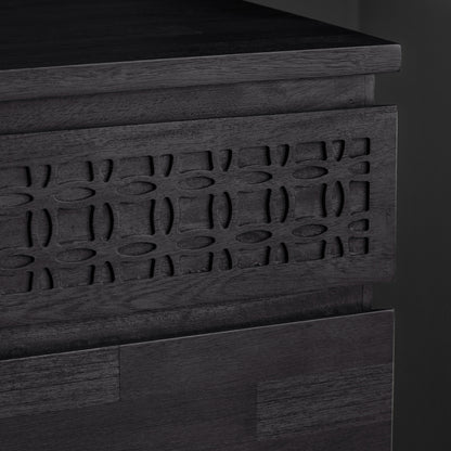 Boho Boutique 4 Drawer Chest – Black Mango – 4 Drawers (view 3)