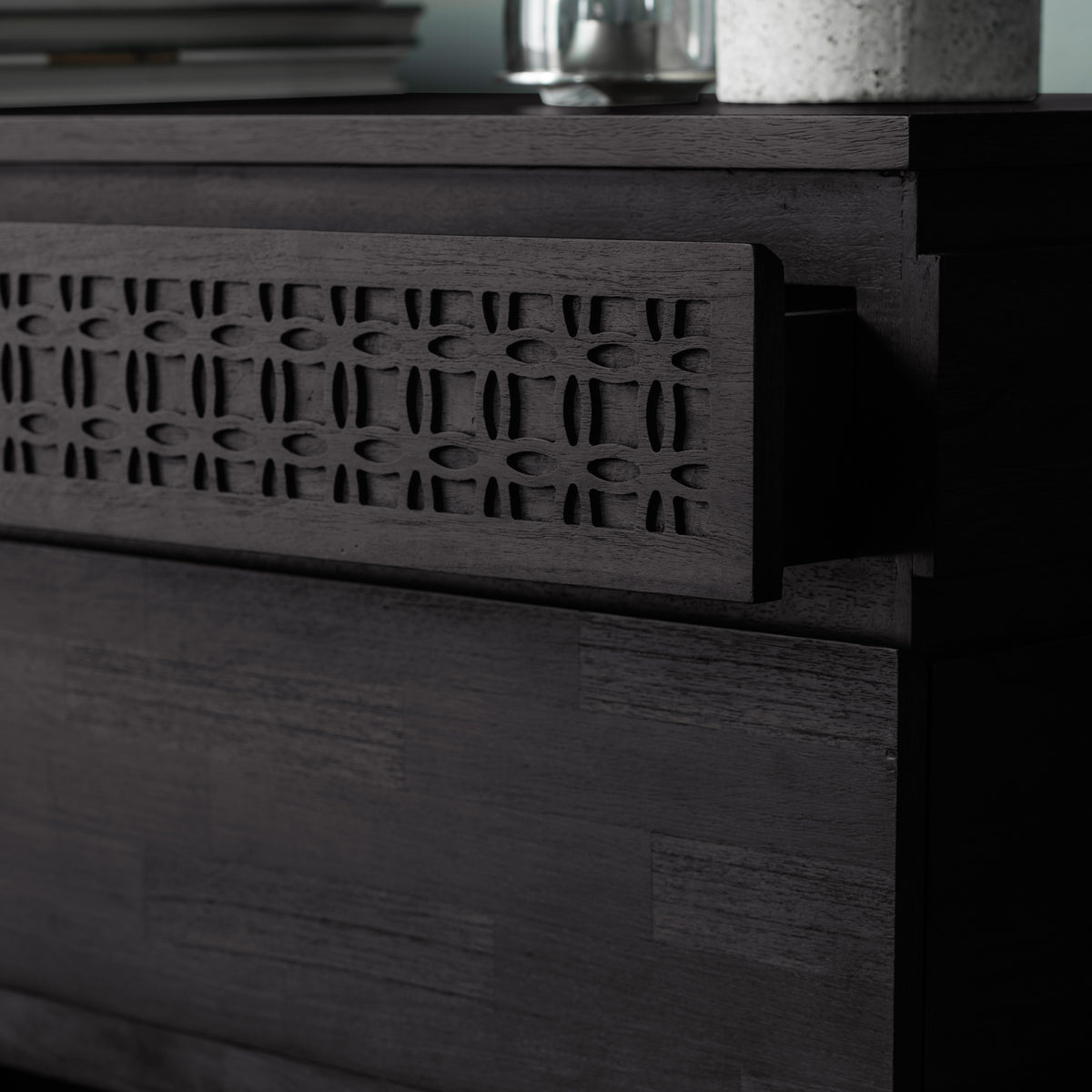 Boho Boutique 4 Drawer Chest – Black Mango – 4 Drawers (view 4)