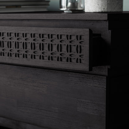 Boho Boutique 4 Drawer Chest – Black Mango – 4 Drawers (view 4)